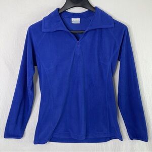Blue Women’s Columbia 1/4 Zip Pullover Fleece Sweater/Jacket Long Sleeve Size L